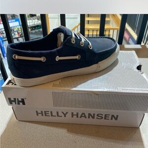 Helly Hansen Navy and White Men's Canvas Boat Shoe